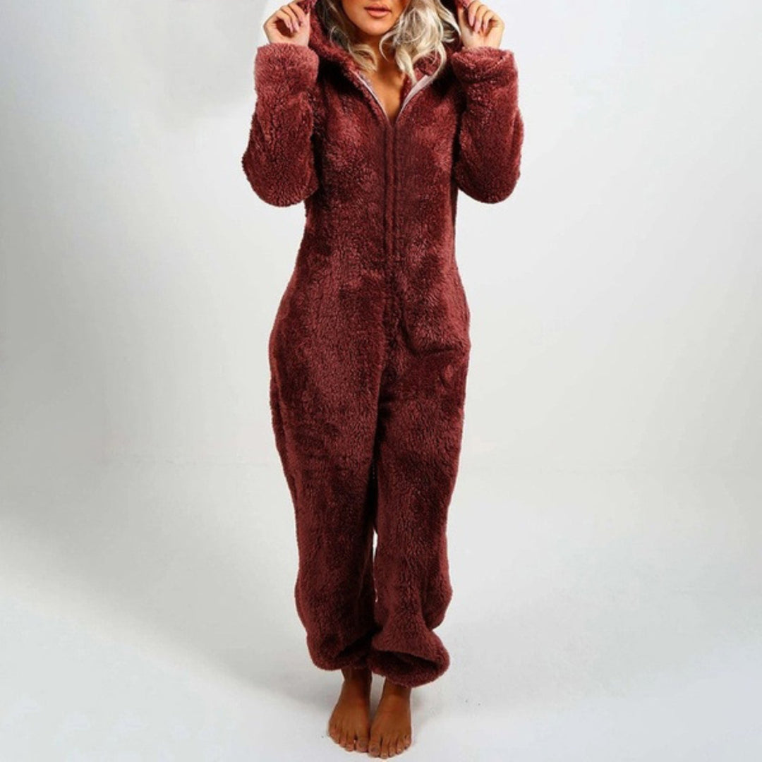 Plush Comfy Onesie for Ladies - Harper-Bordeaux-S-Nora Luxe