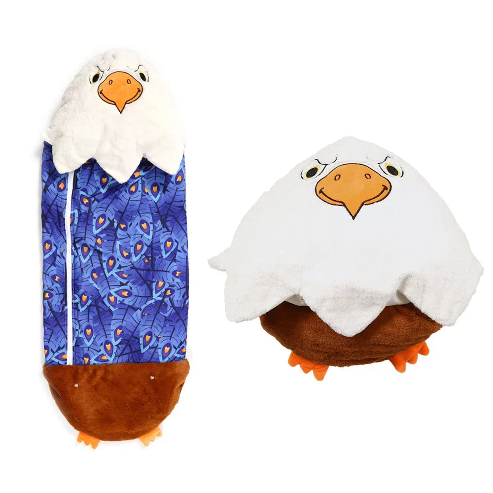 Plush Playmate and Sleeping Bag in one - SnoozeBuddy-Eagle-Small (53.1 × 19.7 inches)-Nora Luxe