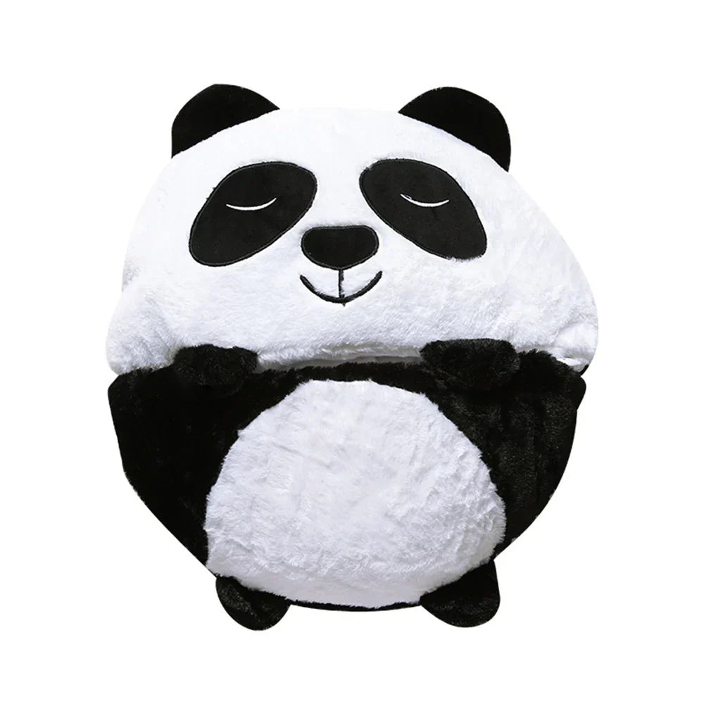 Plush Playmate and Sleeping Bag in one - SnoozeBuddy-Panda-Small (53.1 × 19.7 inches)-Nora Luxe