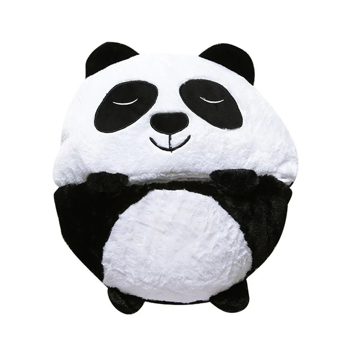 Plush Playmate and Sleeping Bag in one - SnoozeBuddy-Panda-Small (53.1 × 19.7 inches)-Nora Luxe