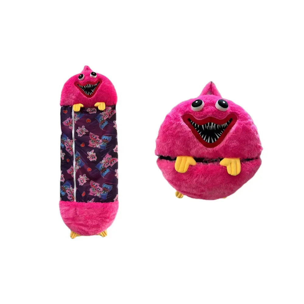 Plush Playmate and Sleeping Bag in one - SnoozeBuddy-Pink-Small (53.1 × 19.7 inches)-Nora Luxe