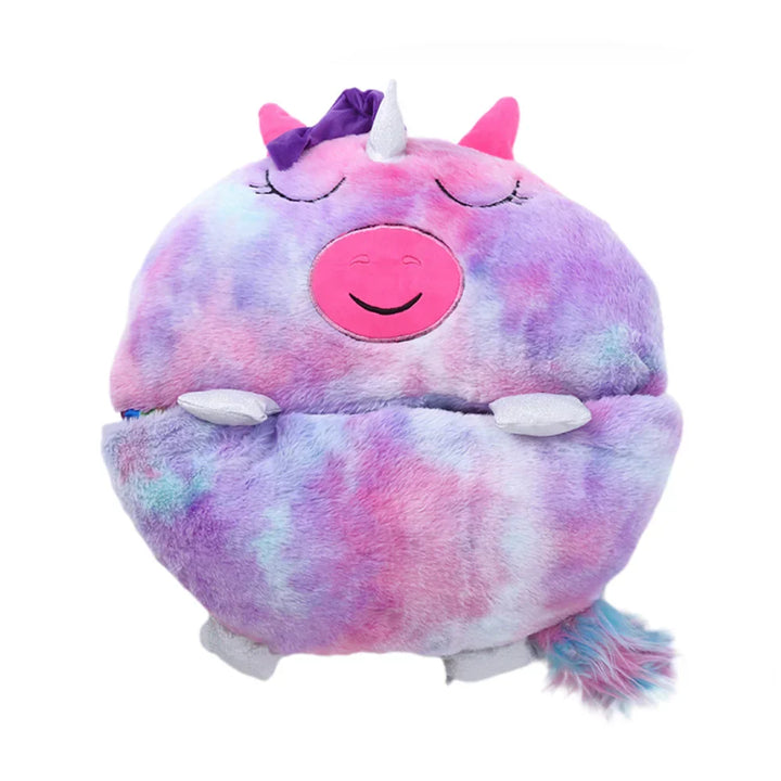 Plush Playmate and Sleeping Bag in one - SnoozeBuddy-Purple Unicorn-Small (53.1 × 19.7 inches)-Nora Luxe