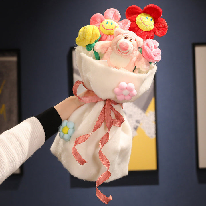 Plush Toy Bouquet - CuddleBouquet-Lotso pink-Nora Luxe