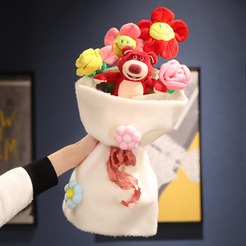 Plush Toy Bouquet - CuddleBouquet-Lotso red-Nora Luxe