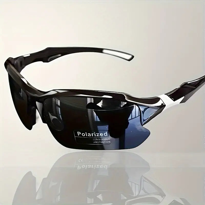 Polarised Sports Sunglasses - AdventureVision-Black and White-Nora Luxe