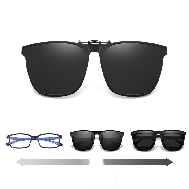 Polarising sunglasses clip for glasses wearers – buy 1, get 1 free – Felix-Blue-Nora Luxe
