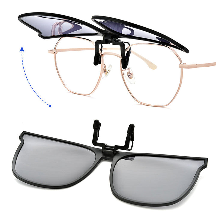 Polarising sunglasses clip for glasses wearers – buy 1, get 1 free – Felix-Blue-Nora Luxe