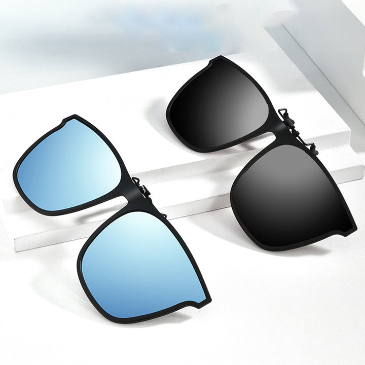 Polarising sunglasses clip for glasses wearers – buy 1, get 1 free – Felix-Blue-Nora Luxe