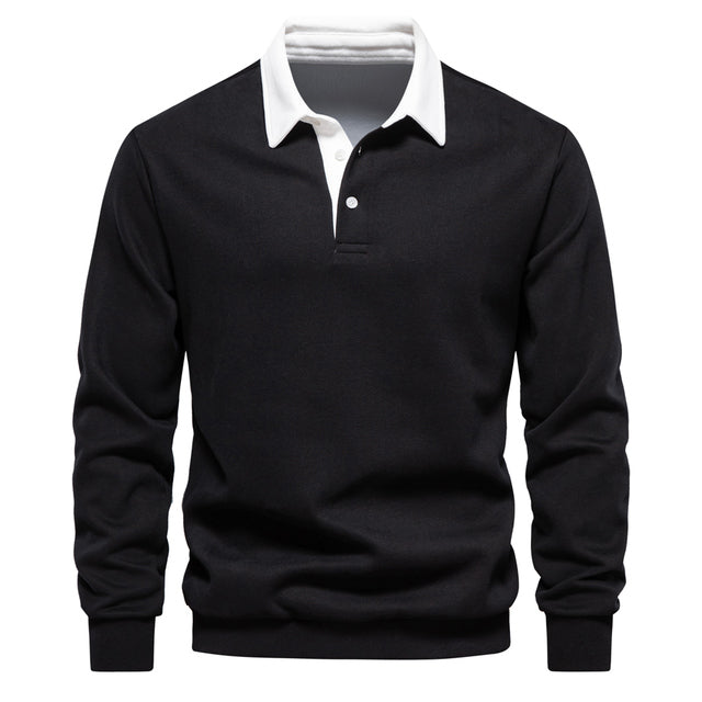 Polo Pullover for Men - Hudson-Black-S-Nora Luxe