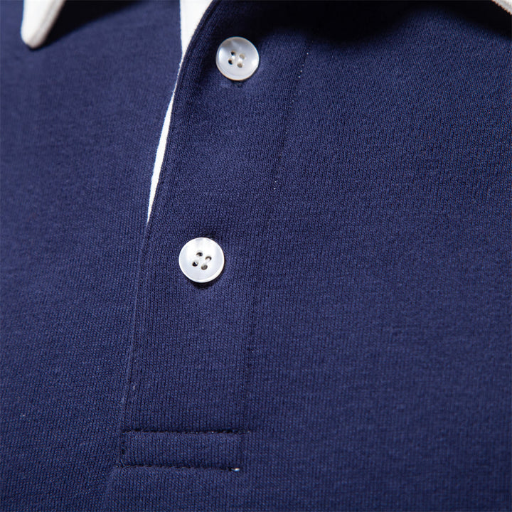 Polo Pullover for Men - Hudson-Blue-S-Nora Luxe