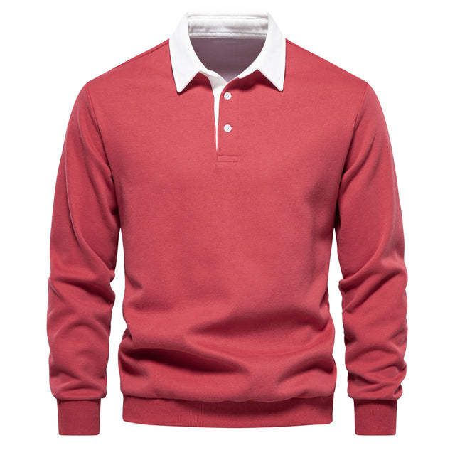 Polo Pullover for Men - Hudson-Red-S-Nora Luxe