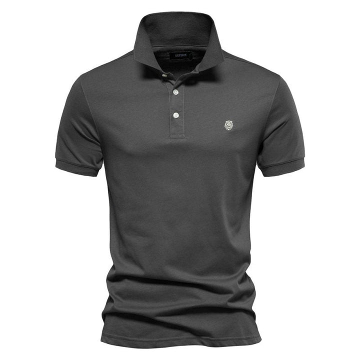 Polo Shirt - Logan-Dark grey-S-Nora Luxe