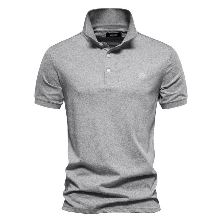 Polo Shirt - Logan-Light grey-S-Nora Luxe