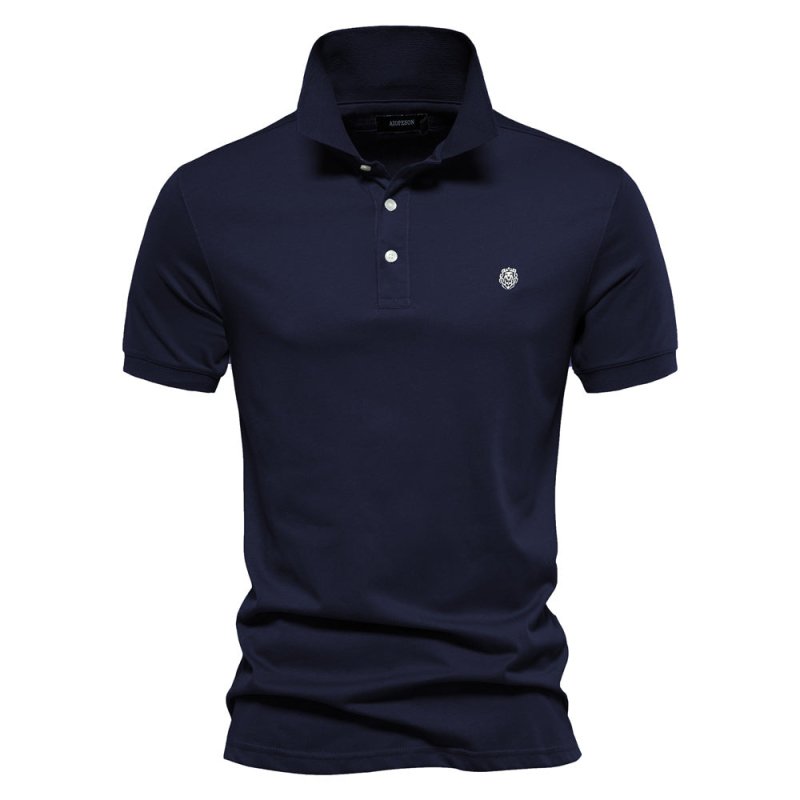 Polo Shirt - Logan-Marine blue-S-Nora Luxe