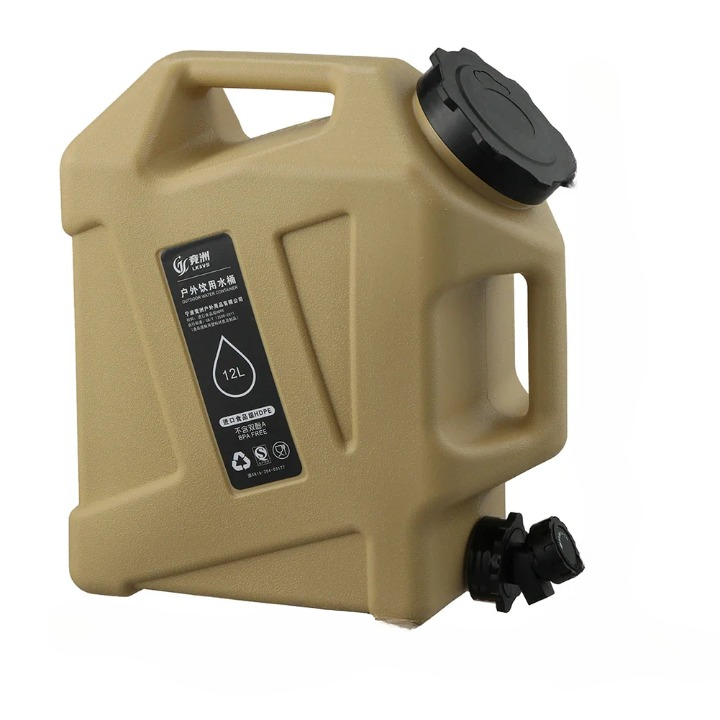 Portable 12L Water Container - AquaTrek-Khaki-Nora Luxe