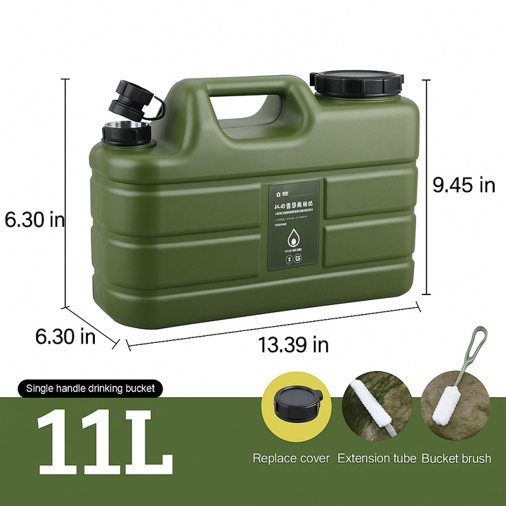 Portable 12L Water Container - AquaTrek-Khaki-Nora Luxe