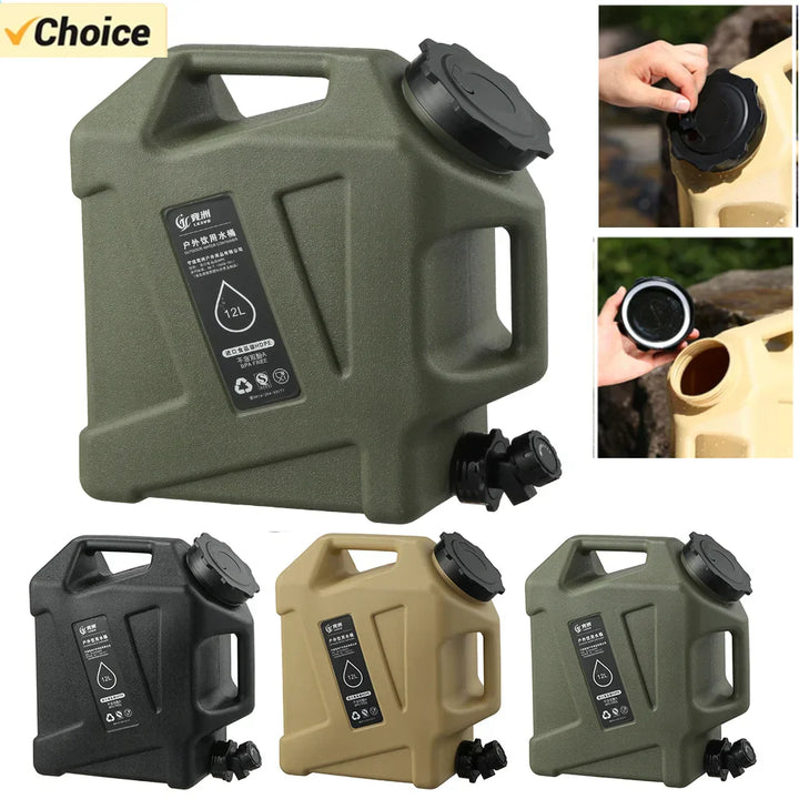 Portable 12L Water Container - AquaTrek-Khaki-Nora Luxe