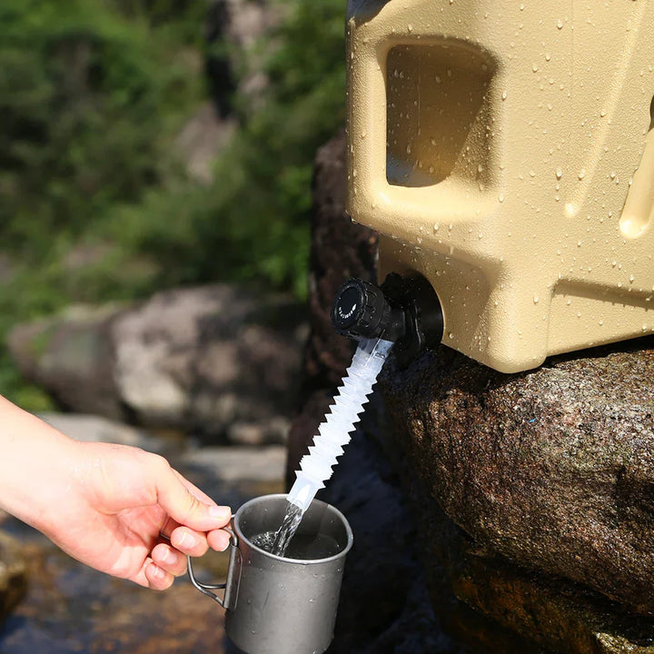 Portable 12L Water Container - AquaTrek-Khaki-Nora Luxe