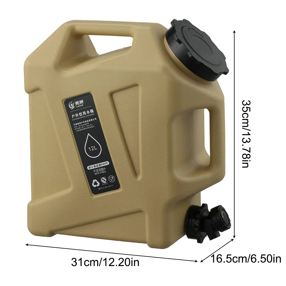 Portable 12L Water Container - AquaTrek-Khaki-Nora Luxe