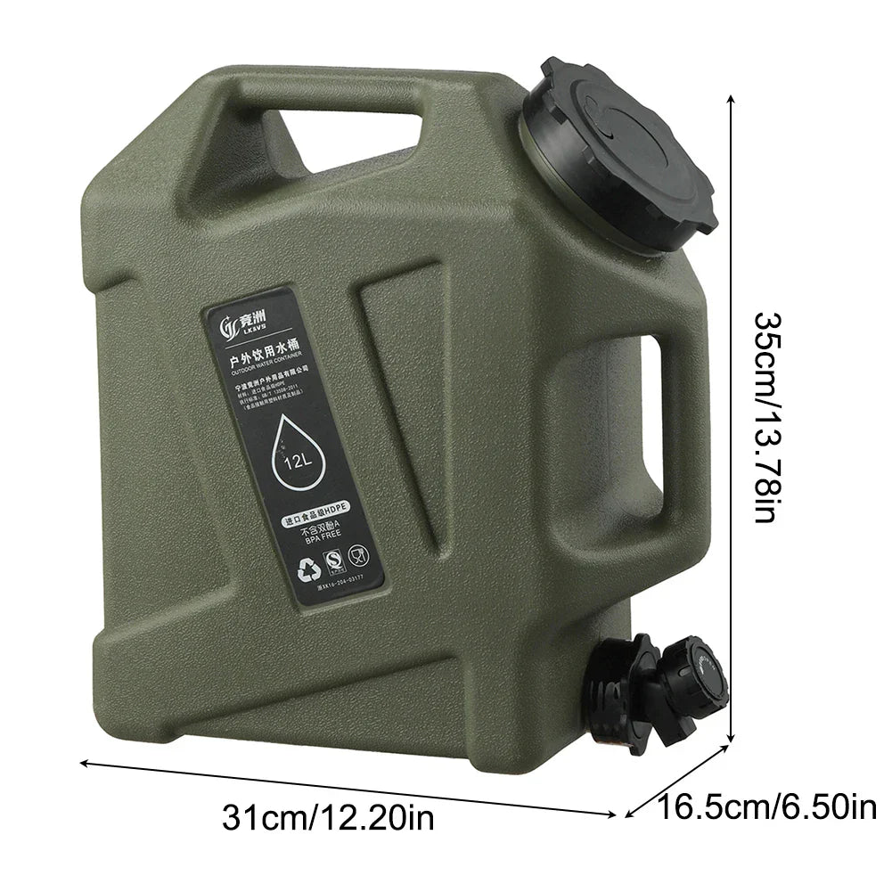 Portable 12L Water Container - AquaTrek-Khaki-Nora Luxe