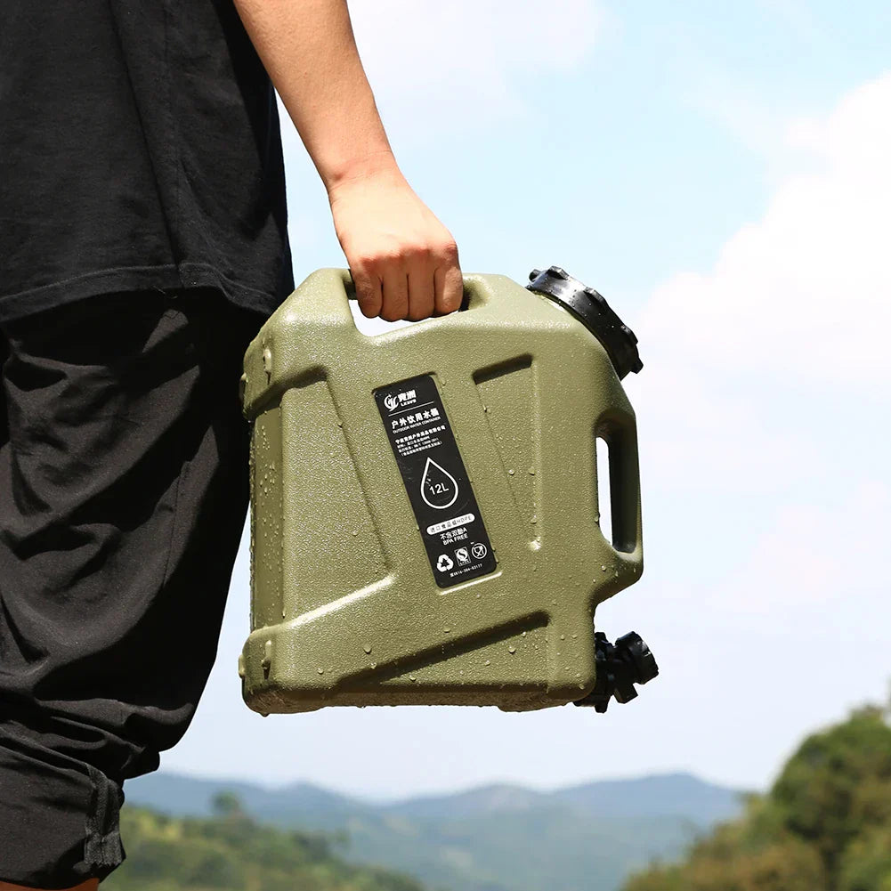 Portable 12L Water Container - AquaTrek-Khaki-Nora Luxe