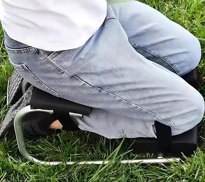 Portable Garden Kneeler and Stool - GardenEase Duo-Black-Nora Luxe