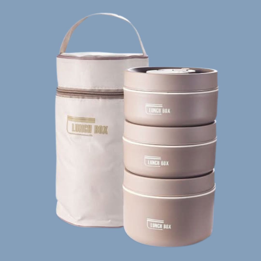 Portable Insulated Meal Container Set - LunchMate-Brown-3 dozen + Bag + FREE cutlery set-Nora Luxe