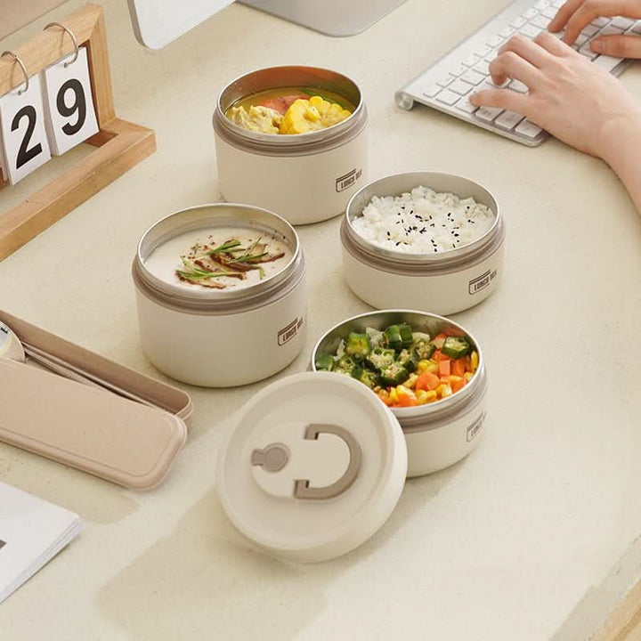 Portable Insulated Meal Container Set - LunchMate-White-2 dozen + bag + FREE cutlery set-Nora Luxe