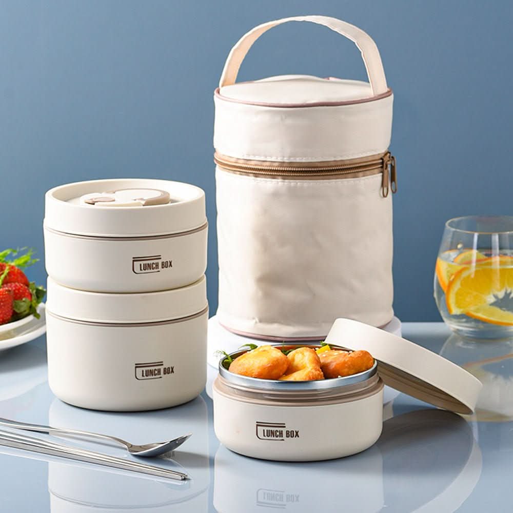Portable Insulated Meal Container Set - LunchMate-White-2 dozen + bag + FREE cutlery set-Nora Luxe