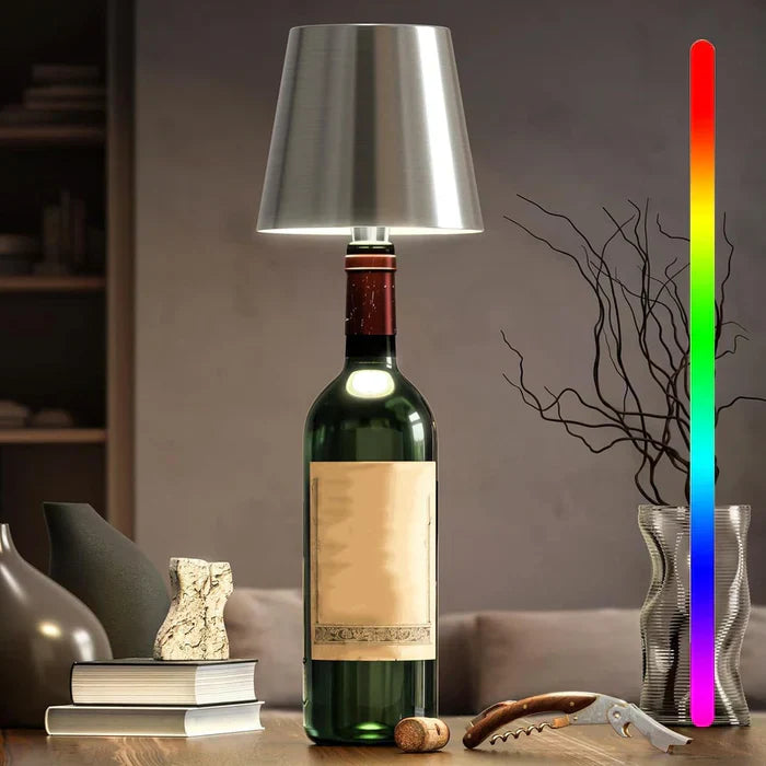 Portable LED Bottle Lamp - GlowBottle-Black-3 Colors-Nora Luxe