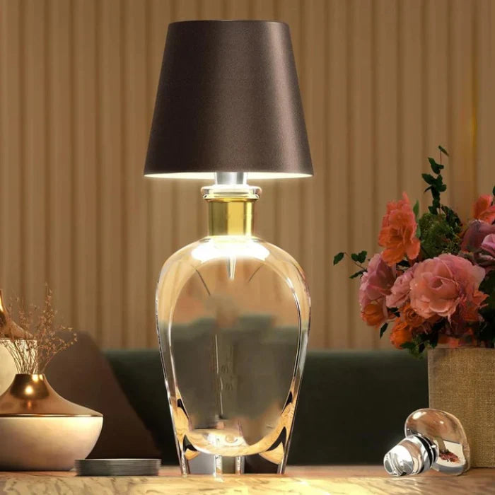 Portable LED Bottle Lamp - GlowBottle-Black-3 Colors-Nora Luxe