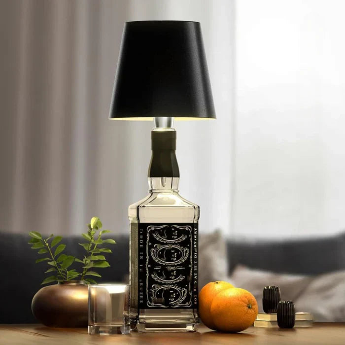 Portable LED Bottle Lamp - GlowBottle-Black-3 Colors-Nora Luxe