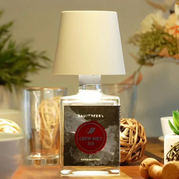 Portable LED Bottle Lamp - GlowBottle-Black-3 Colors-Nora Luxe