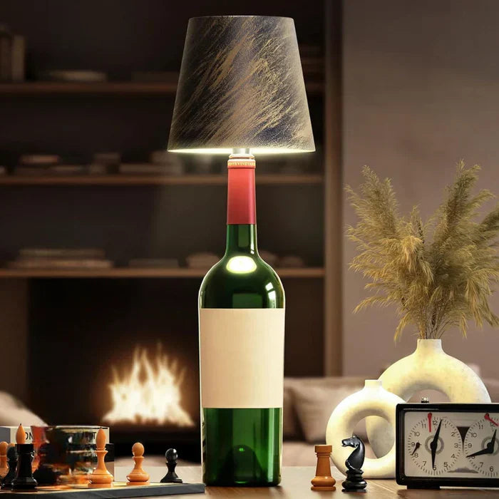 Portable LED Bottle Lamp - GlowBottle-Black-3 Colors-Nora Luxe