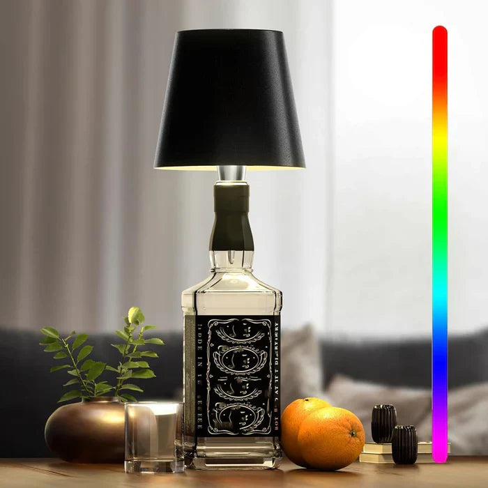 Portable LED Bottle Lamp - GlowBottle-Black-3 Colors-Nora Luxe