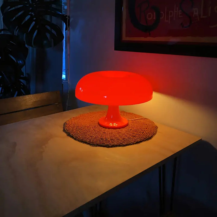 Portable & Luxury Mushroom Table Lamp - LumiShroom-Orange-Nora Luxe