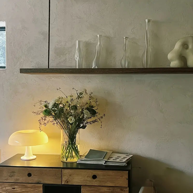 Portable & Luxury Mushroom Table Lamp - LumiShroom-White-Nora Luxe