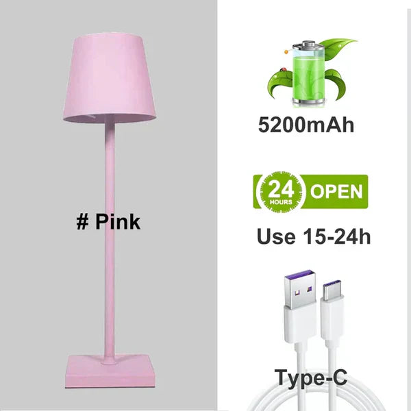 Portable Modern Aluminium Dimmable Table Lamp - LumiNova-Black-Nora Luxe