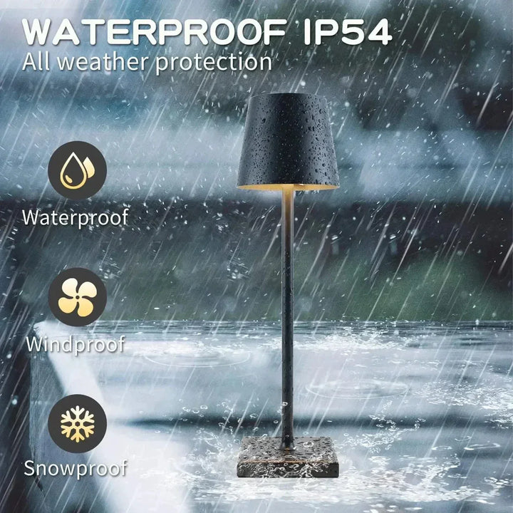 Portable Modern Aluminium Dimmable Table Lamp - LumiNova-Black-Nora Luxe