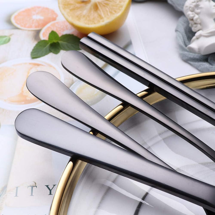 Portable Stainless Steel Cutlery Set - Travel Essential!-Black-Nora Luxe