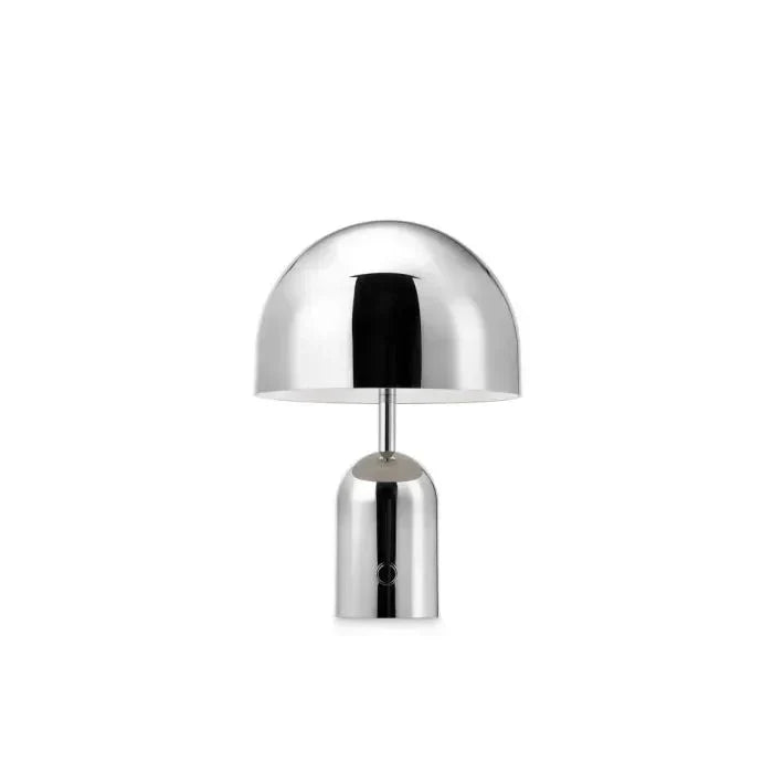 Portable Table Lamp with Chrome Finish - ChromeGlow-Chromium-Nora Luxe