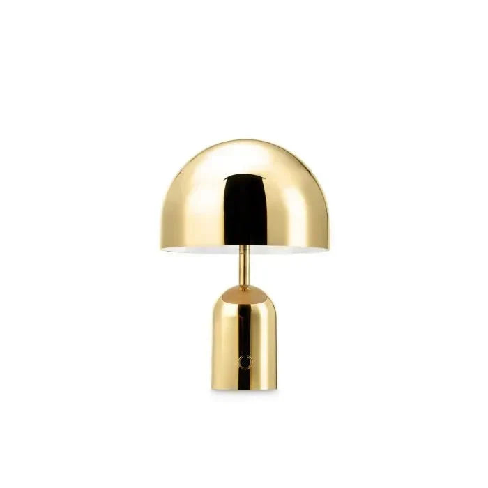 Portable Table Lamp with Chrome Finish - ChromeGlow-Gold-Nora Luxe