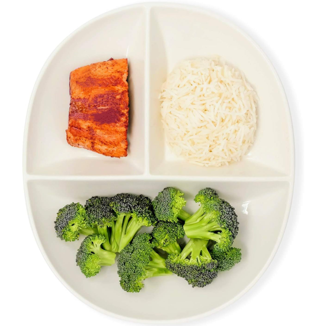 Portion Control Board for Diabetic & Bariatric Diet - Porcelain-1-Nora Luxe