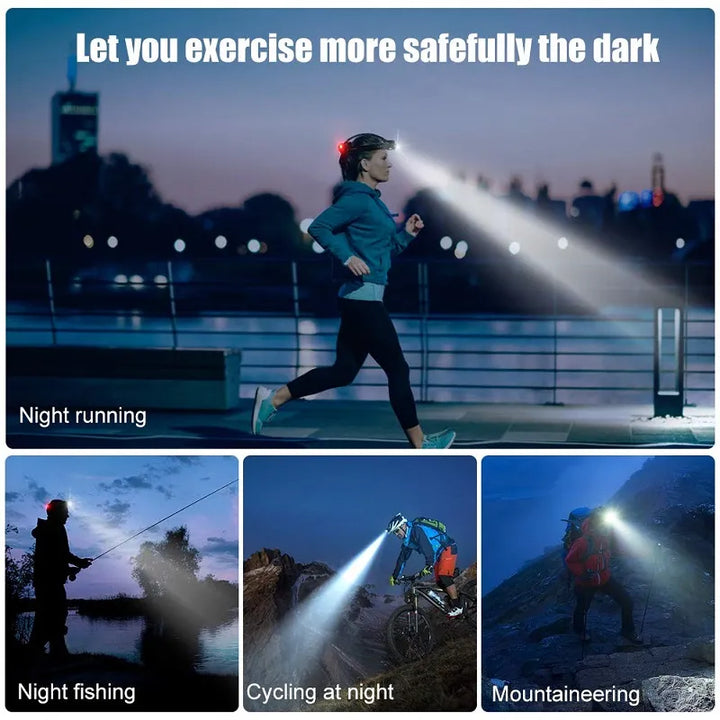 POWERFUL WATERPROOF LED HEADLAMP WITH ZOOM & RECHARGEABLE BATTERY FOR OUTDOOR ACTIVITIES-Nora Luxe