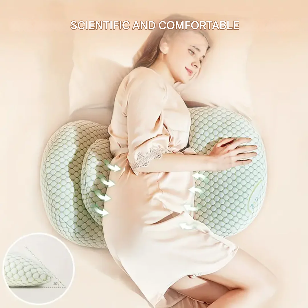 Pregnancy Pillow for Optimal Support - MamaComfort-Green-Nora Luxe