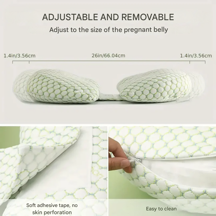 Pregnancy Pillow for Optimal Support - MamaComfort-Green-Nora Luxe