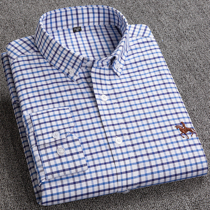 Premium Cotton Shirt - Hugo-Diverse Checkered-40 / ~M-Nora Luxe
