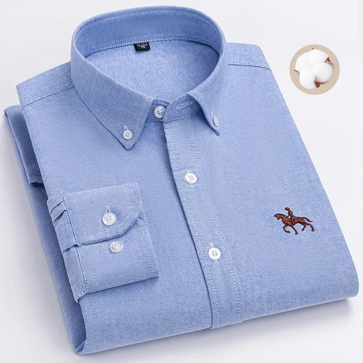 Premium Cotton Shirt - Hugo-Light Blue-40 / ~M-Nora Luxe