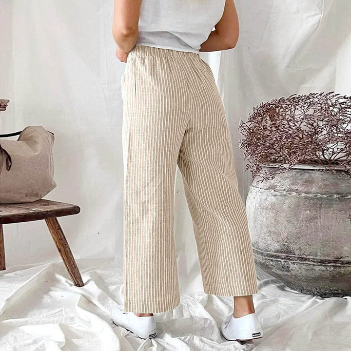Premium Linen Trousers for Women - Sophia-Pink-S-Nora Luxe