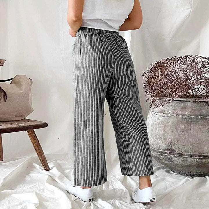 Premium Linen Trousers for Women - Sophia-Pink-S-Nora Luxe